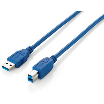 Cabo Usb Equip 128292 Cabo USB 3.0 Tipo A macho para Tipo B macho, 1,8 m, azul | Azul - 1