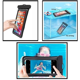 Bolsa Phonecare Flutuante WaterprofFloating IPX8 | 6'' | Altura: 210 mm x Comp: 110 mm para Wiko - Preto - 1