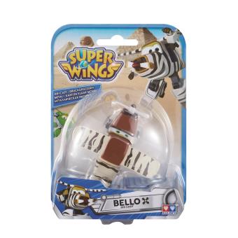 Figura de acção Transform-a-Bot Super Wings Die-cast Bello Metal Preto e Castanho e Branco