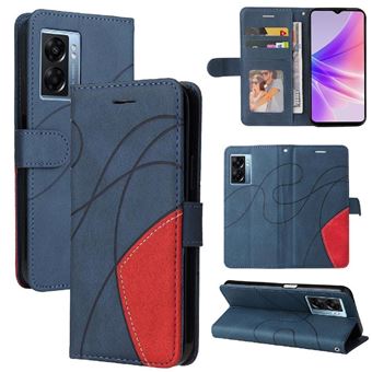 Capa Flip FLOODKING para Samsung Galaxy OPPO A57 5G 2022 | Couro | Porta-Cartões | Azul - 1