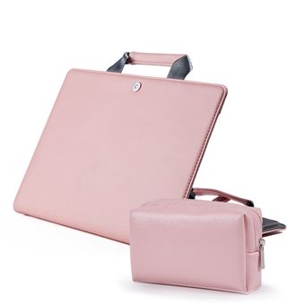Mala HSMY Couro com Saco do Adaptador para MacBook Retina 12 '' A1534 - Rosa - 1