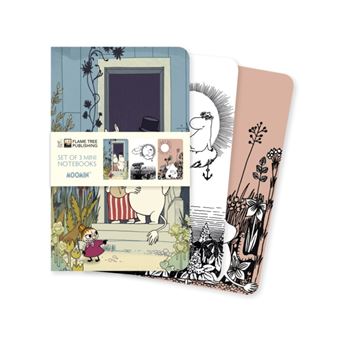 Moomin Set Of 3 Mini Notebooks By Flame Tree Publishing - 1