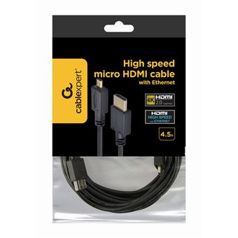 Cabo Hdmi Gembird 4.5m HDMI-M/micro HDMI-M | Preto - 1