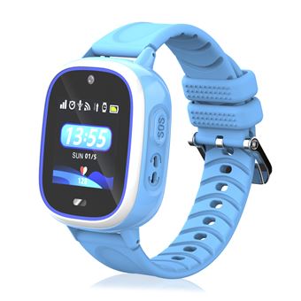 Smartwatch DAM TD31 | GPS | LBS | WiFi | Localizador especial para crianças | Com câmera, chamada SOS, alarme | 4,1x1,55x5,5 cm - Azul - 1