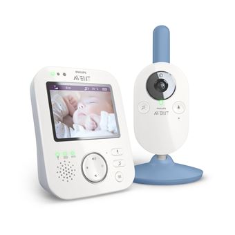 Monitor de Vídeo de Bebé Philips AVENT Baby monitor SCD845/26 Intercomunicador para bebé de vídeo digital | Azul, Branco - 1