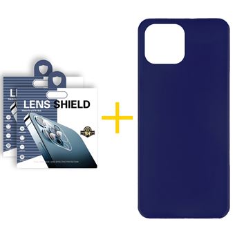 Pack 2 x Película de Câmara + Capa skyhe Apple iPhone 16 Pro Max Silicone Líquido | Azul - 1