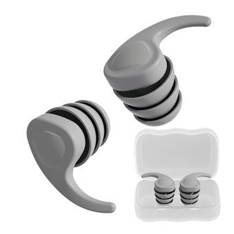 Tampões de Silicone para os Ouvidos BAYKAR | Crianças | Antirruído | Impermeáveis | QT18 | Cinza - 1