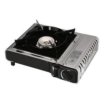 Fogão a gás portátil Klack | com Estojo | Inoxidável | Ignição Piezoelétrica | para Cartuchos de 230g - 1