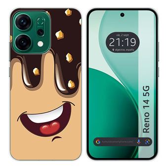 Capa Tumundosmartphone de silicone para Oppo Reno 14 5G | desenhos de sorvete e chocolate - 1