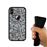 Capa Tpu Hapdey para Iphone X - Xs | Design Mosaico de Parede de Pedra Abstrato e Moderno - Preto_3