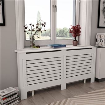 Coberturas de Radiador vidaXL | 2 Peças | 172x19x81,5cm | MDF Branco - 1