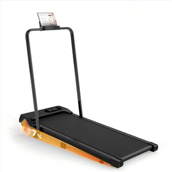 Passadeira de Corrida Dobrável BIGZZIA | Inclinada 0-7% | 2.5 HP | Velocidade 1-8 km/h | Com Ecrã LED | Controlo Remoto | Preto - 1