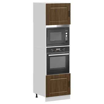 Armários para forno vidaXL | 2 Peças | Lucca derivados madeira carvalho castanho - 1