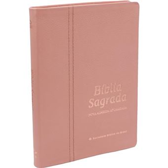 Bíblia Sagrada Slim - Capa Em Couro Legítimo Rosa Nova Almeida Atualizada - 1