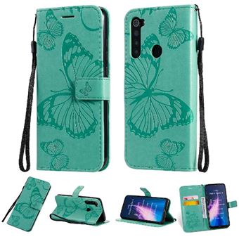 Capa ZURSANA para Xiaomi Redmi Note 8 | Tipo Borboleta em Pele PU | Porta-Cartões Magnético | Verde - 1