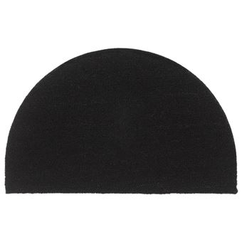 Tapete de porta semicircular vidaXL | 50x80 cm | fibra coco tufada preto - 1