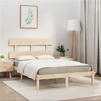 Estrutura de Cama vidaXL | 200x200 cm | Madeira Maciça - 1
