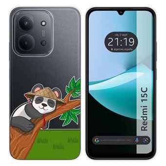 Capa Tumundosmartphone de silicone Transparente para Xiaomi Redmi 15C 4G / 5G | Panda Design Desenhos - 1