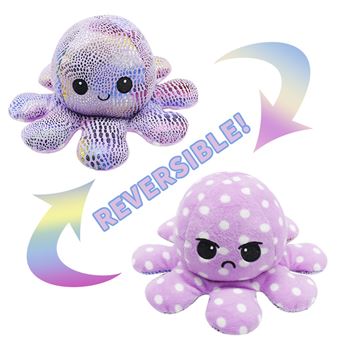 Polvo de Peluche Reversível Zhishang | 20 cm - Roxo + Roxo 22 - 1
