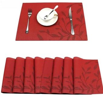 Conjunto de Bases para Pratos CO-Phénix | PVC  | Laváveis e Antiderrapantes | 45 x 30 cm | 8 Unidades - 1