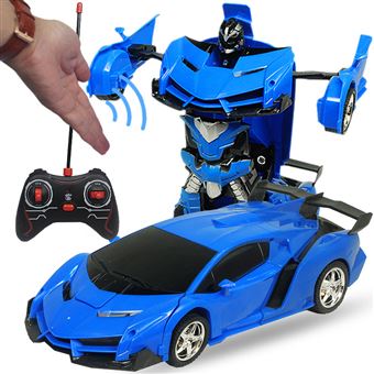 Carro Transformers Zhishang 1:18 para Crianças e Adultos | 2.4GHz | Controlo Remoto Por Indução | Bateria - Azul - 1