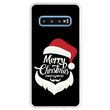 Capa Hapdey Para Samsung Galaxy S10 Design Figura do Pai Natal - Feliz Natal Capa de Silicone Flexível Em TPU - Transparente
