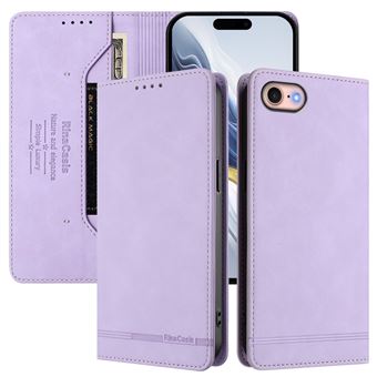 Capa FOXDOCK Tipo Carteira Flip para iPhone 8/7/6 com Bloqueio RFID | Fecho Magnético | Pele PU  | Roxo - 1