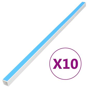 Calhas para cabos autoadesivas vidaXL | 30x15 mm 10 m PVC - 1