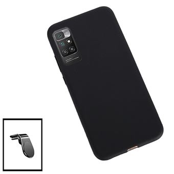 Kit G4M Suporte de Carro Magnético L + Capa Proteção Traseira Silicone para Xiaomi Redmi Note 11 4G - Preto - 1