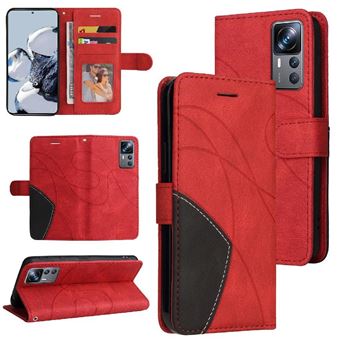 Capa Flip FLOODKING para Samsung Galaxy Xiaomi 12T/12T Pro | Couro | Porta-Cartões | Vermelho - 1