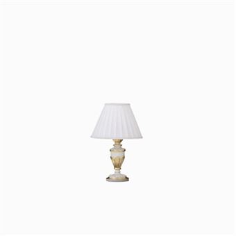 Candeeiro de Mesa Ideal Lux Firenze TL1 Small | Dourado, Branco - 1