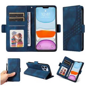 Capa FLOODKING para iPhone 12 Pro Max | Design Acolchoado | Couro PU Premium | Azul - 1