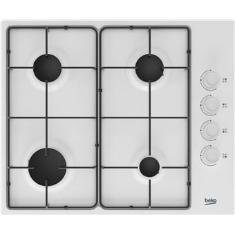 Placa a Gás Beko HIGG 64123 SW | 61 cm | 4 Zonas | Branco - 1