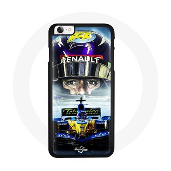 Capa Maniacase para Iphone 4 Formula 1 Azul Amarelo Fernando Alonso Renault - 1