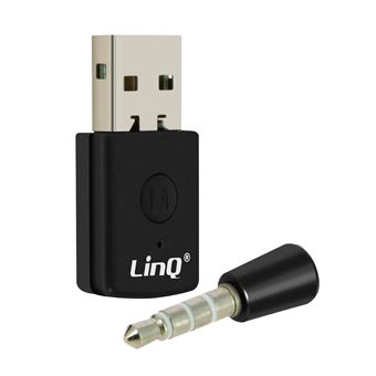 Adaptador Bluetooth 4.0 LinQ | Transmissor / Receptor USB PS4 | Microfone - Preto - 1