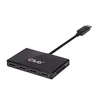 Multiplicador de Vídeo CLUB3D Multi Stream Transport Hub DisplayPort 1.2 Quad Monitor USB Powered | Preto - 1