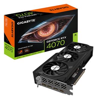 Placa de Vídeo GIGABYTE GV-N4070WF3OC-12GD | Preto - 1