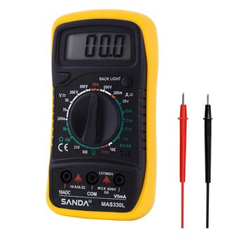 Multímetro Digital Portátil Sanda SD-4777 | Medição de Tensão, Corrente e Resistência | Preto - 1
