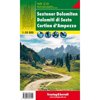 Mapa Excursionista WKS10 Sextener Dolomitas-Cortina d´Ampezzo 1:50.000 - 1