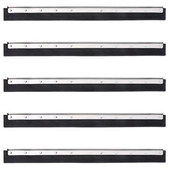 Cabeças de rodo de chão vidaXL | 5 Peças | 75x2x5 cm | aço e borracha - 1