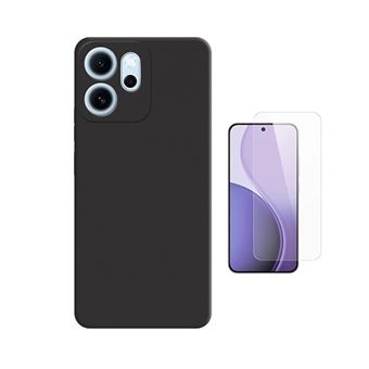 Kit Vidro Clearglass + Capa Silicone Líquido PHONECARE para Oppo Reno14 FS 5G | Preto - 1
