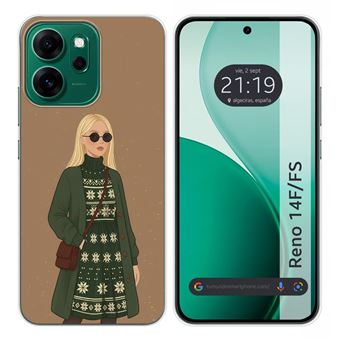 Capa de Silicone TUMUNDOSMARTPHONE para Oppo Reno 14 FS / 14FS 5G design feminino com 8 desenhos - 1