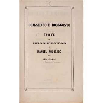 Bom-senso e bom-gosto. carta de boas festas a manuel roussado. - 1