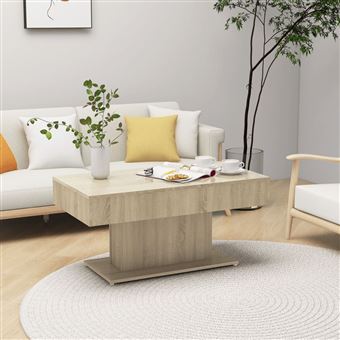 Mesa de Centro vidaXL | 96x50x45 cm | contraplacado carvalho sonoma - 1