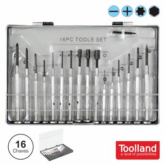 Conjunto De 16 Chaves Precisão Toolland para Relojoeiro - 1