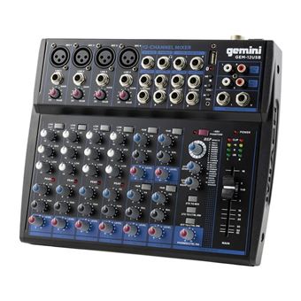 Misturador de Áudio Bluetooth Profissional de 12 canais Gemini - GEM-12USB - 1
