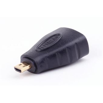 Adaptador Micro HDMI Macho para HDMI Fémea - Preto - 1