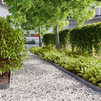 Orlas de relva vidaXL | 50 Peças | antracite 10x103 cm | aço laminado a frio - 1