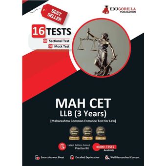 Mah Cet Llb 3 Years Exam Prep Book 2023  8 Full Length Mock Tests And 8 Sectional Tests 1500 Solved Objective Questions With Free Access To Online Tests B - 1