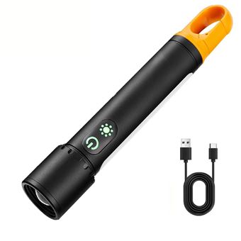 Lanterna CHRONUS | LED | 3500 lúmens | luz COB | USB | recarregável | Preto - 1